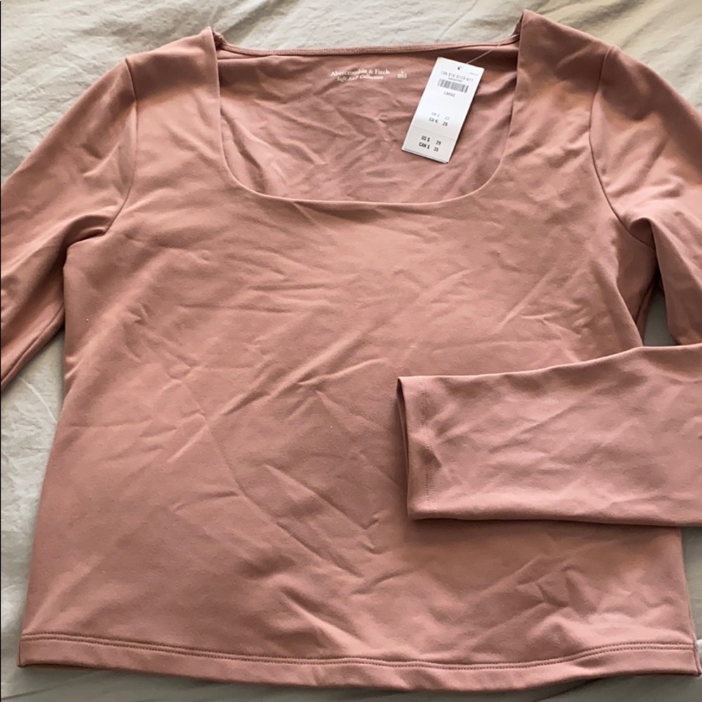 Mauve low neck blouse